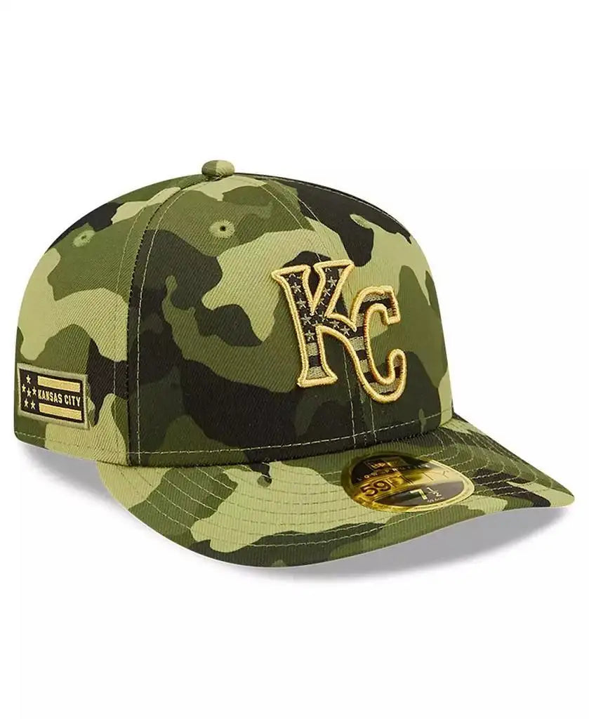 New Era | Men's Camo Kansas City Royals 2022 Armed Forces Day On-Field Low Profile 59FIFTY Fitted Hat New Era | Men's Camo Kansas City Royals 2022 Armed Forces Day On-Field Low Profile 59FIFTY Fitted Hat